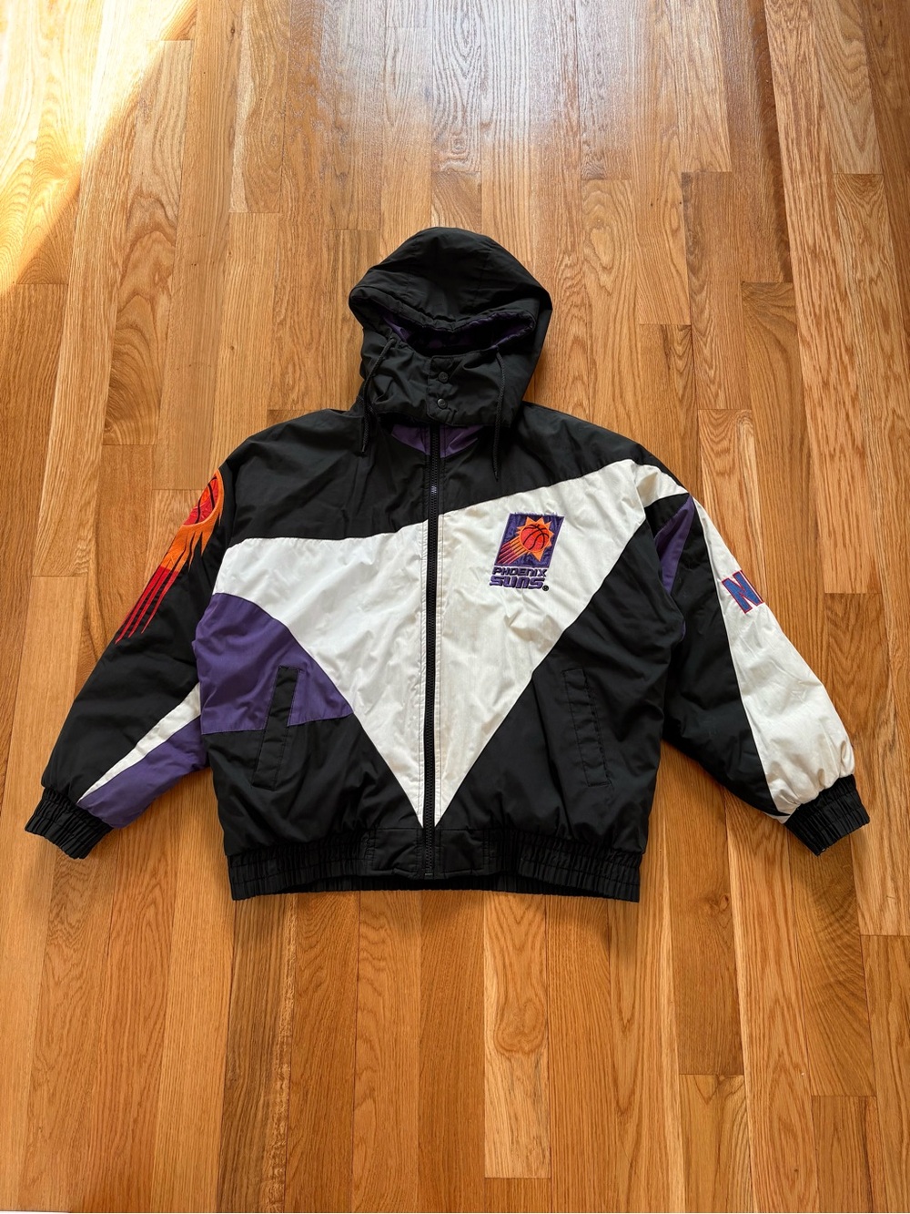 Pro Player Daniel Young Phoenix Suns NBA Vintage 90s Puffer Down Jacket Coat L